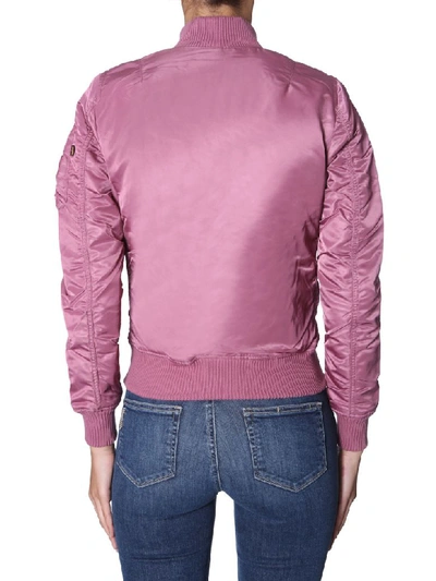 Shop Alpha Industries Nylon Bomber In Rosa