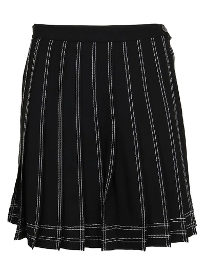 Shop Off-white Pleated Mini Skirt Black No Color
