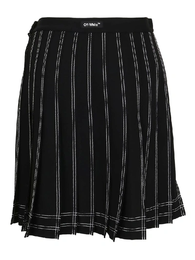 Shop Off-white Pleated Mini Skirt Black No Color