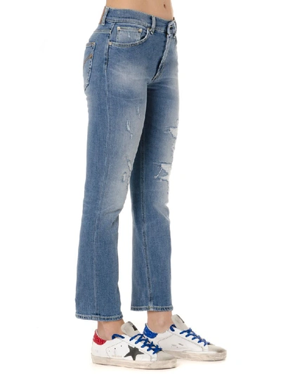Shop Dondup Distressed Cotton Denim Jeans