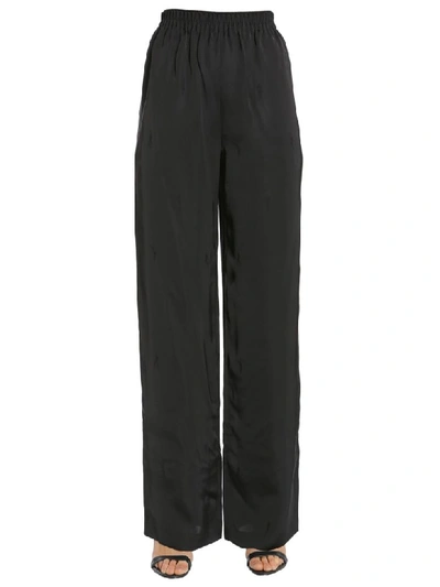 Shop Alexander Wang Wide Leg Trousers In Nero