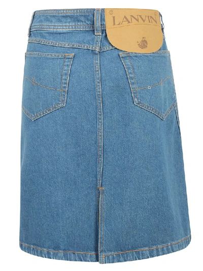 Shop Lanvin Skirt In Light Blue