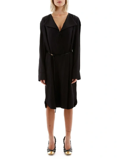 Shop Bottega Veneta Tunic Dress In Nero (black)
