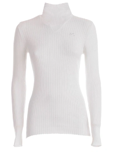 Shop Courrèges Sweater L/s In White