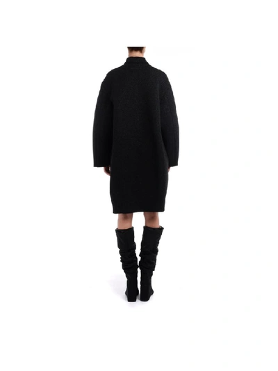 Shop Mm6 Maison Margiela Model Black Over Coat In Nero