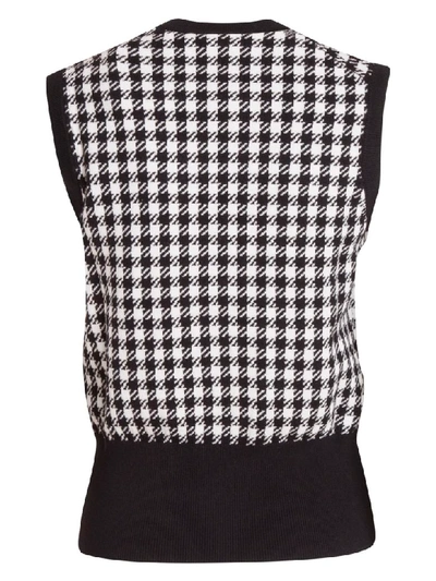 Shop Dolce & Gabbana Black And White Checked Vests