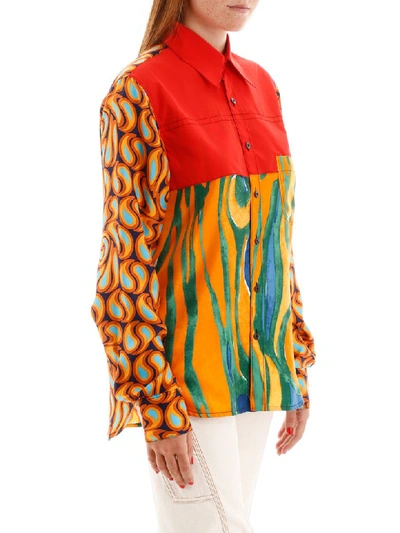 Shop Marni Multicolor Shirt In Red Alkekengi Tangerine (red)