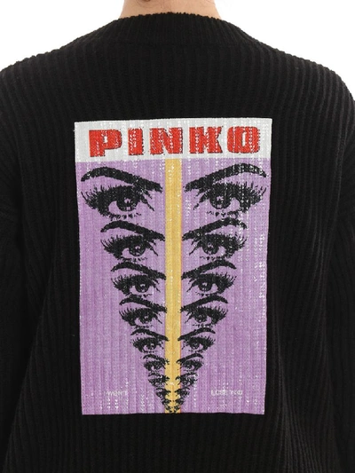 Shop Pinko Danese Cardigan In Nero Limousine