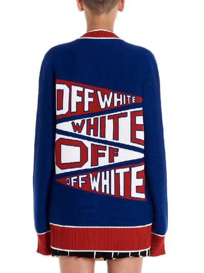 Shop Off-white Flag Cardigan In Multicolor