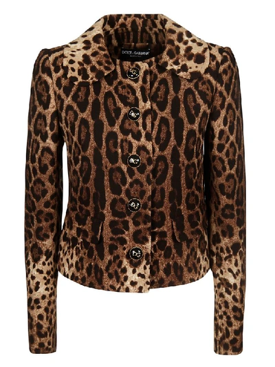 Shop Dolce & Gabbana Animal Print Jacket In Leopard