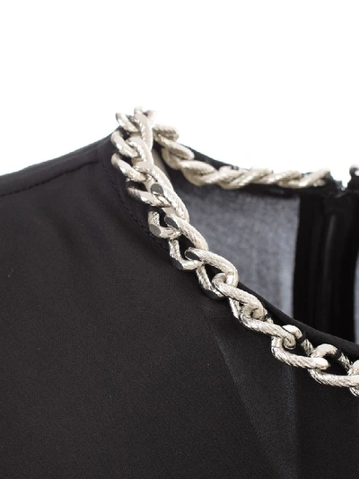Shop Michael Michael Kors Wraped Chain Top W/s W/knot In Black