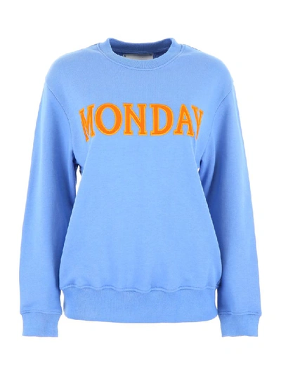 Shop Alberta Ferretti Monday Sweatshirt In Lt Blue (light Blue)