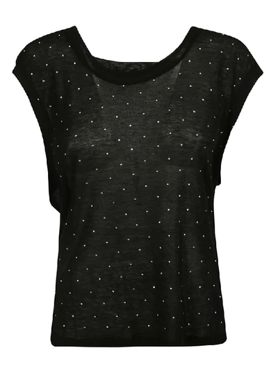 Shop Isabel Marant Embellished T-shirt In Black
