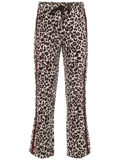 Shop N°21 Leopard Printed Trousers In Nude Black (beige)