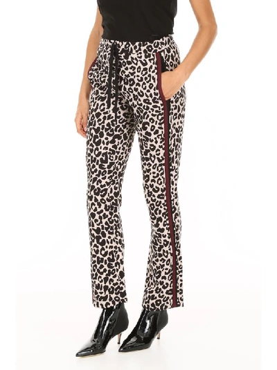 Shop N°21 Leopard Printed Trousers In Nude Black (beige)