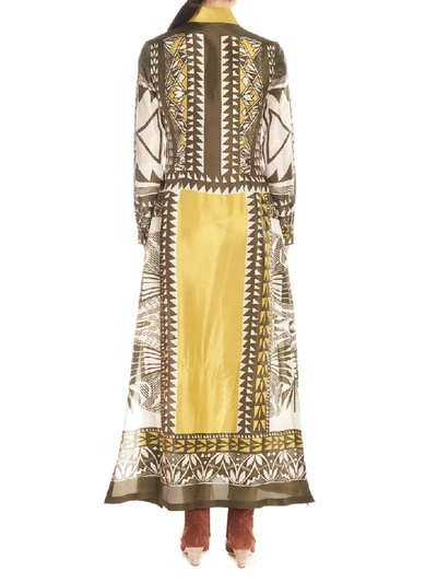 Shop Alberta Ferretti Habotay Dress In Multicolor