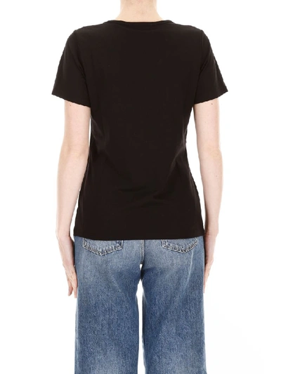 Shop Michael Michael Kors Sequins T-shirt In Blk Gldn Yllw (black)