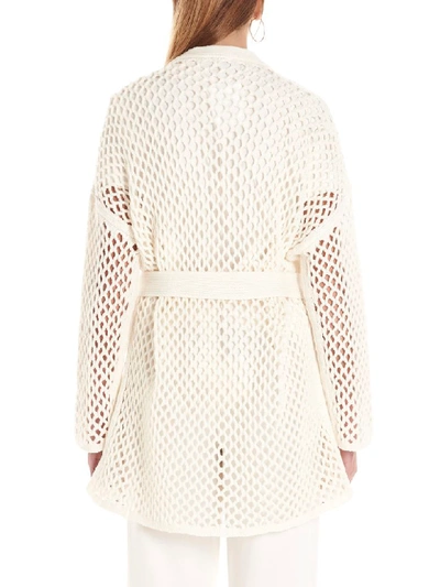 Shop Agnona Cardigan In White