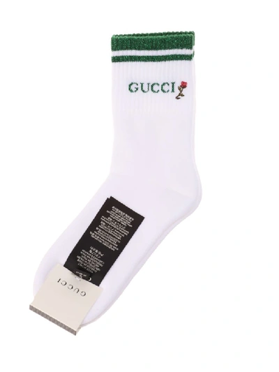 Shop Gucci Socks In Bianco