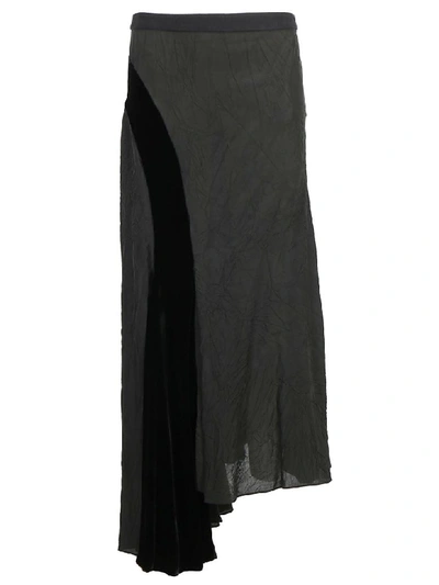 Shop Loewe Asymmetric Skirt In Black