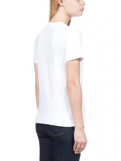 Shop Comme Des Garçons Play Short Sleeve T-shirt In Bianco