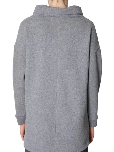 Shop Fabiana Filippi Oversize Fit Sweater In Grigio