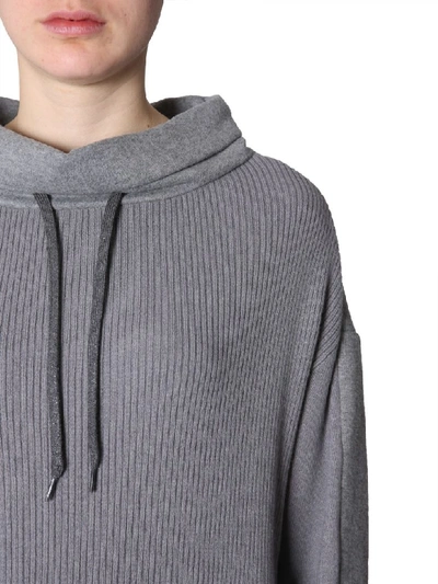 Shop Fabiana Filippi Oversize Fit Sweater In Grigio