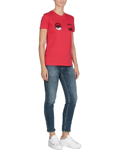 Shop Chiara Ferragni T-shirt Flirting In Red