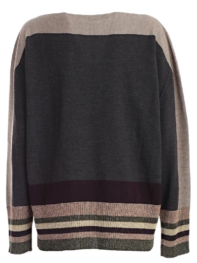 Shop Antonio Marras Stripe Trim Sweater In Multicolore