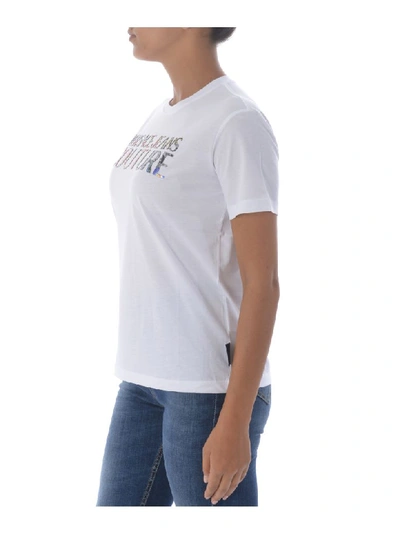 Shop Versace Jeans Couture T-shirt In Bianco