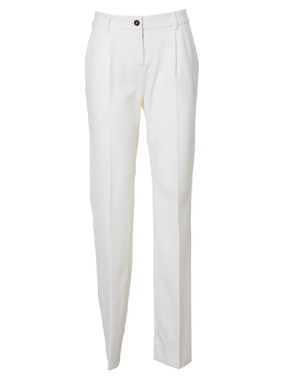 Shop Dolce & Gabbana Pants In Bianco Naturale