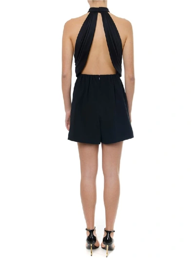 Shop Saint Laurent Cut-out Sleeveless Playsuit In Black