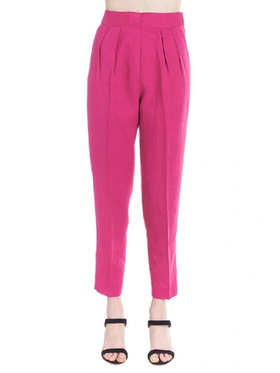 Shop Theory Pants In Fuchsia