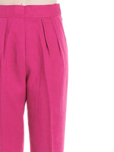 Shop Theory Pants In Fuchsia