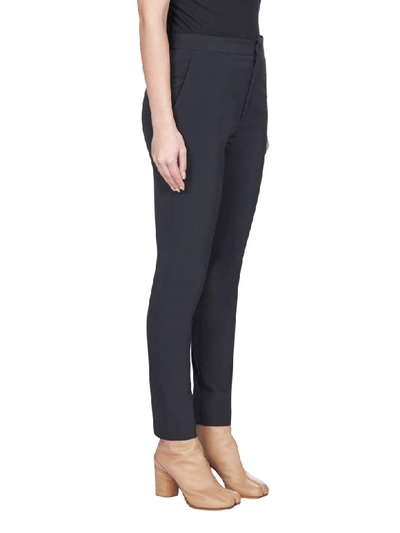 Shop Maison Margiela Stretch Gabardine Slim Trousers In Black