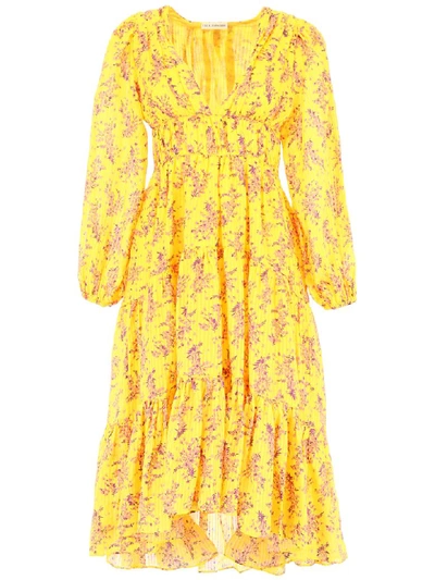 Shop Ulla Johnson Joan Dress In Chartreuse (yellow)