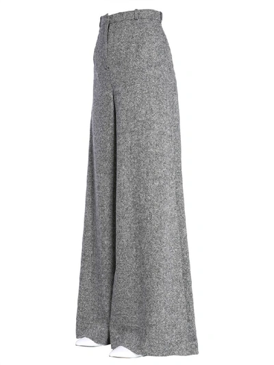 Shop Lanvin Wide Trousers In Grigio