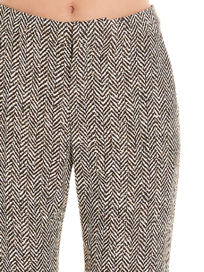 Shop Chloé Herringbone Pants In Multicolor