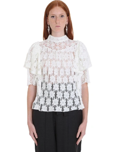 Shop Isabel Marant Étoile Vetea Blouse In White Cotton