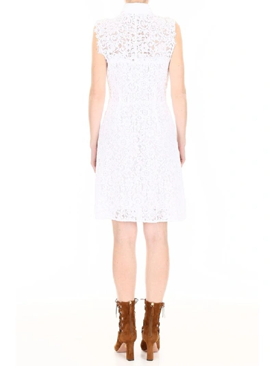 Shop Michael Michael Kors Lace Dress With Bow In White (white)