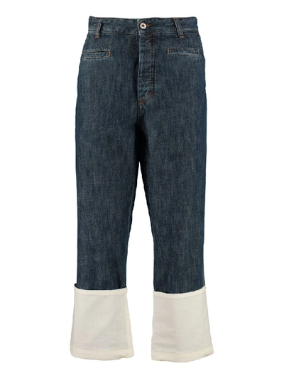 Shop Loewe Cropped-fit Jeans In Denim
