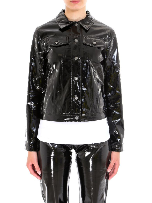 vinyl trucker jacket