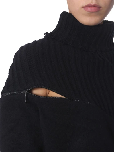 Shop Ben Taverniti Unravel Project Turtleneck Sweater In Nero