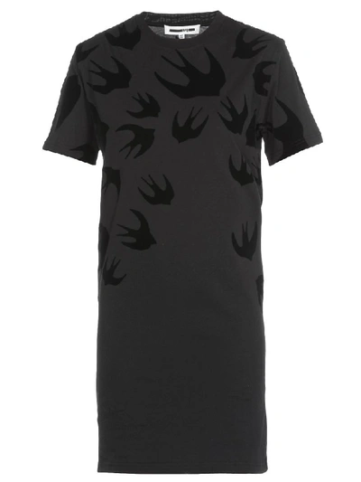 Shop Mcq By Alexander Mcqueen Cotton Dress In Darkest Black