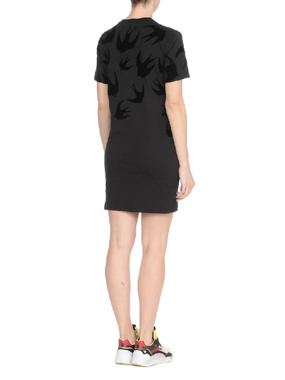 Shop Mcq By Alexander Mcqueen Cotton Dress In Darkest Black