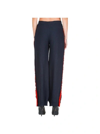 Shop Stella Mccartney Monogram Trousers In Blu Inchiostro