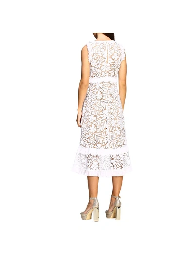 Shop Michael Michael Kors Dress  Floral Lace Dress In White
