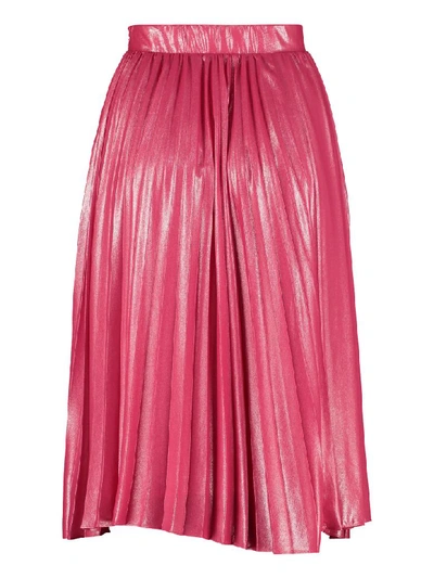 Shop Pinko Obbedire Pleated Skirt In Fuchsia