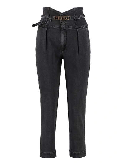 Shop Pinko Ariel Carrot-fit Jeans In Black