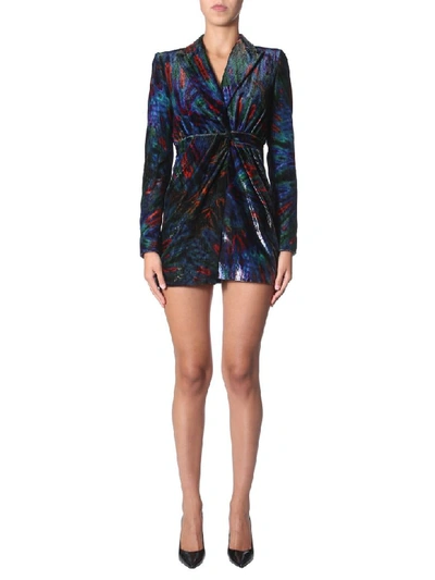 Shop Dsquared2 Long Sleeve Dress In Multicolor